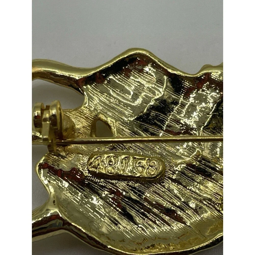 Vintage Dancing Ballerina Brooch Danecraft Gold Tone